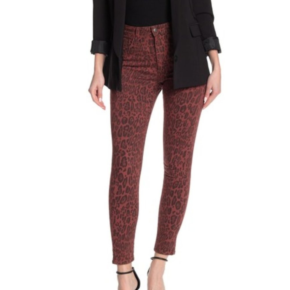 The Charlie Leopard Print Ankle Crop Skinny Jeans